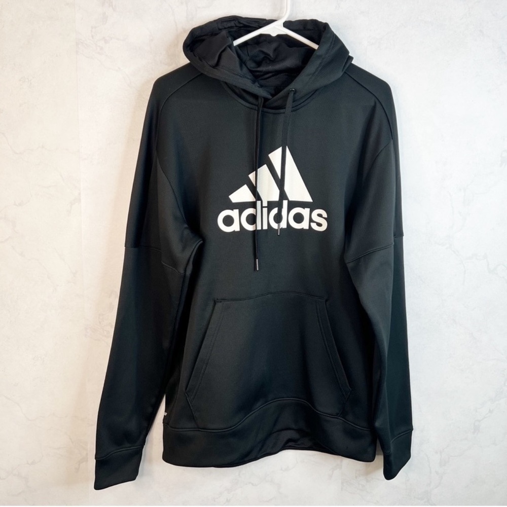 Adidas Black Hoodie with White Logo
